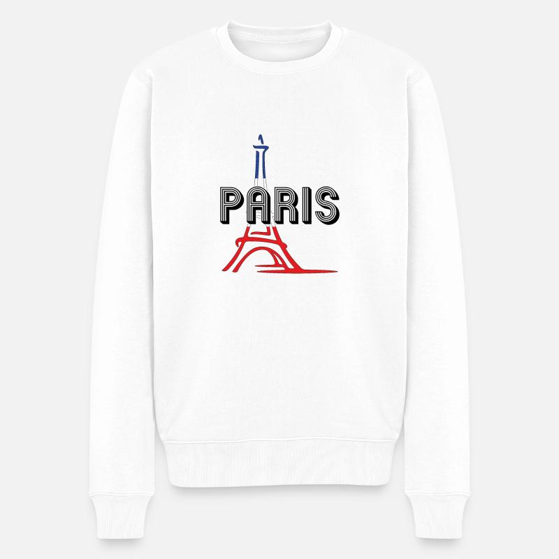 Paris ville lumière - Pull Premium bio Homme - blanc