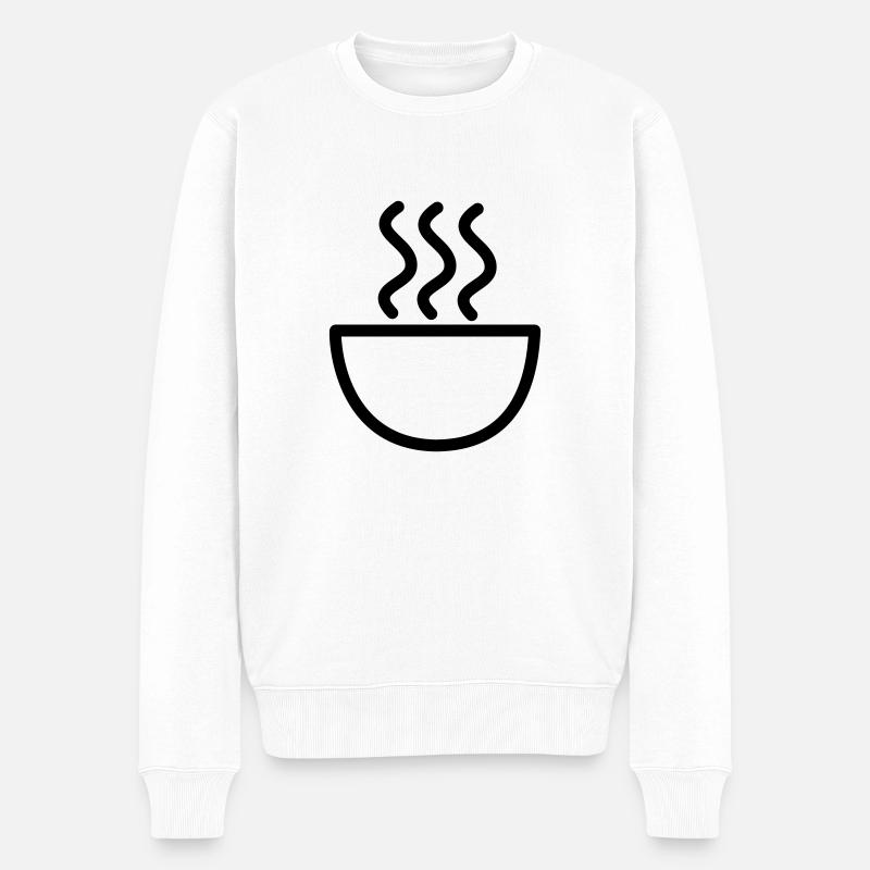 Café - Pull Premium bio Homme - blanc