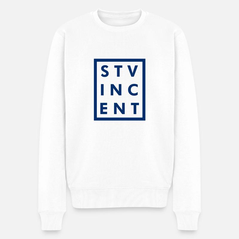Saint-Vincent - Kingstown - Caraïbes - Antilles - Pull Premium bio Homme - blanc