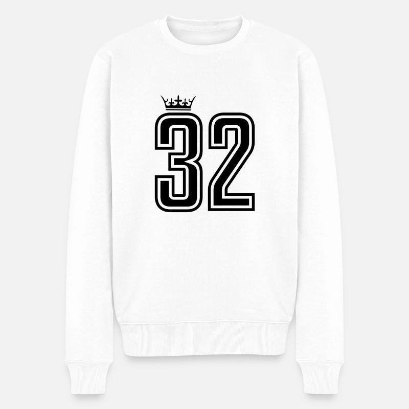 32 Couronnes - Pull Premium bio Homme - blanc