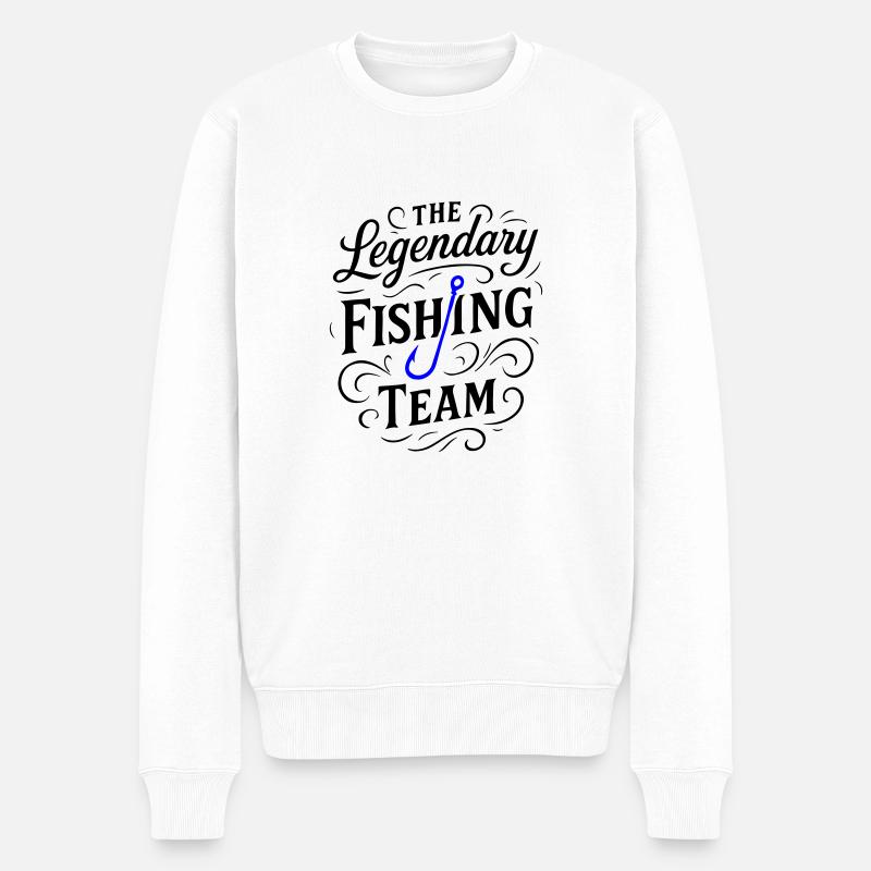 Dicton de l’équipe de pêche - Pull Premium bio Homme - blanc