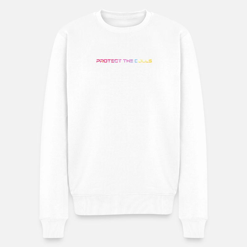 Protect_the_Dolls_bunt_ - Männer Premium Bio Pullover - Weiß