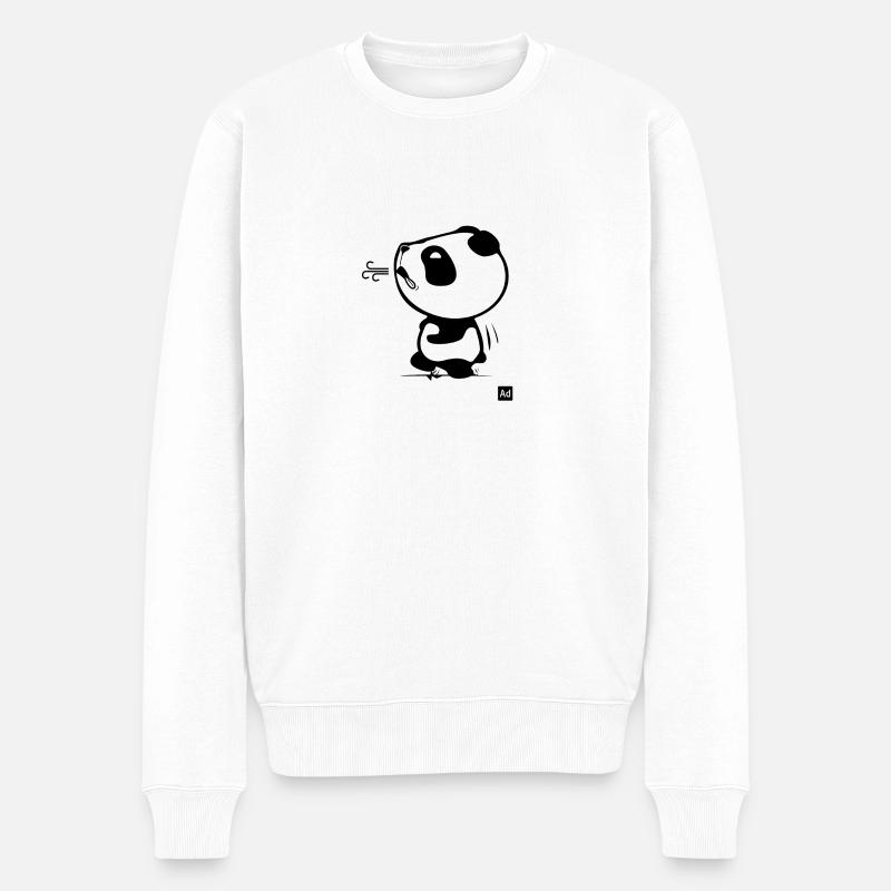 Panda run - Pull Premium bio Homme - blanc