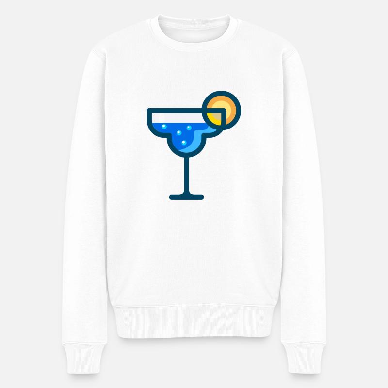 martini Cocktail bartender barkeeper bar - Männer Premium Bio Pullover - Weiß