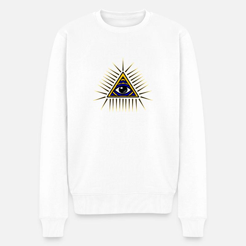idée cadeau Illuminati - Pull Premium bio Homme - blanc