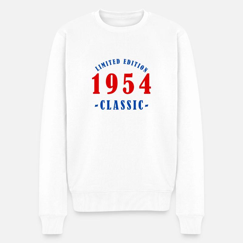 1954 Naissance - Pull Premium bio Homme - blanc