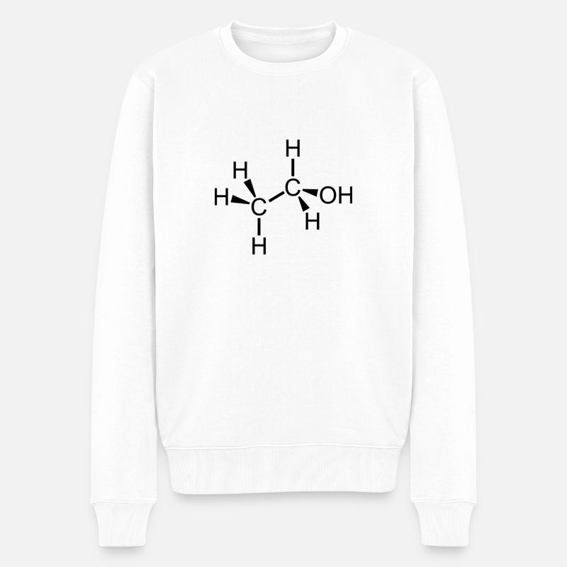 Alkohol - Männer Premium Bio Pullover - Weiß