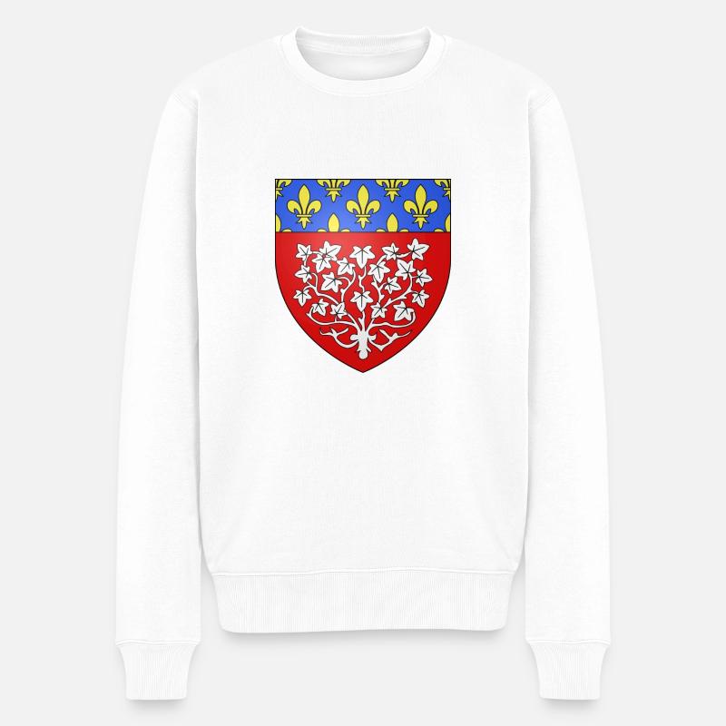 Wappen Amiens - Männer Premium Bio Pullover - Weiß