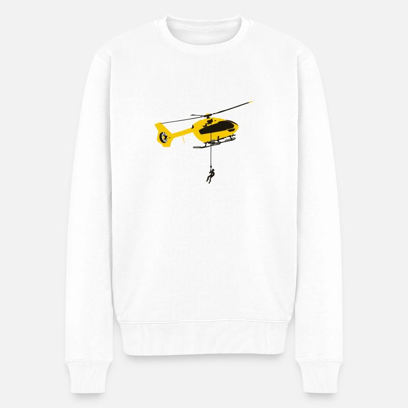 EC 145 AH145 Hubschrauber Helikopter Helicopter - Männer Premium Bio Pullover - Weiß