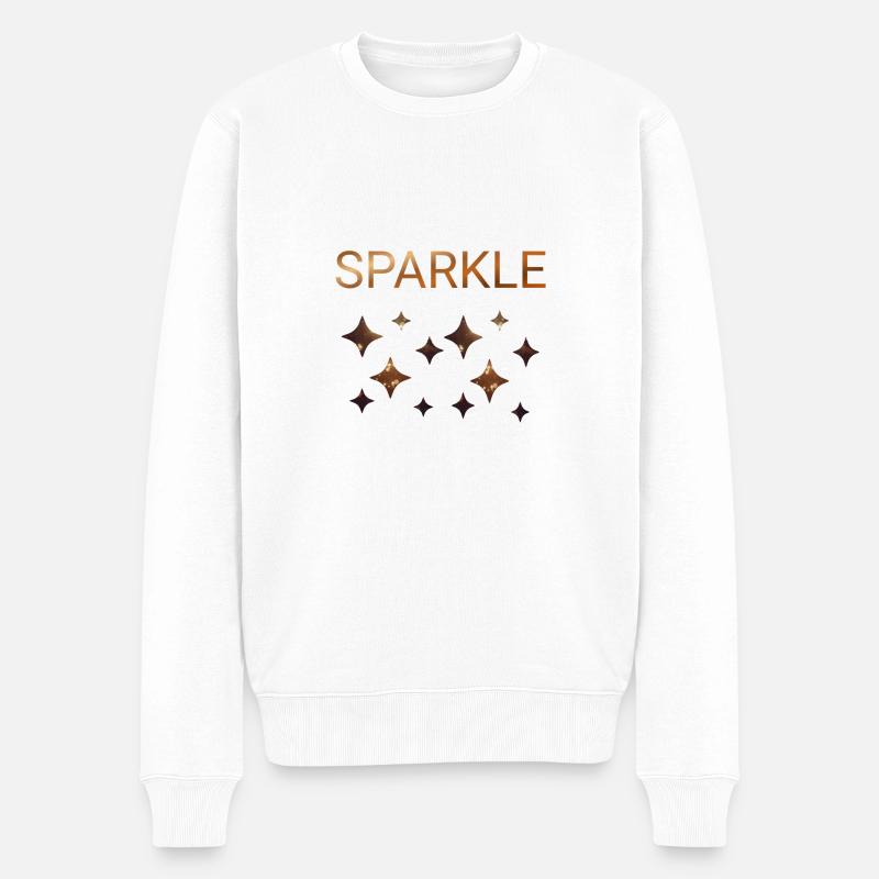 Sparkle - Leuchte - Männer Premium Bio Pullover - Weiß