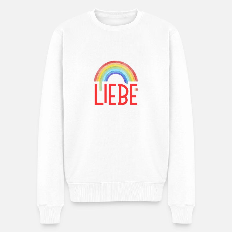 AMOUR + ARC-EN-CIEL - Pull Premium bio Homme - blanc