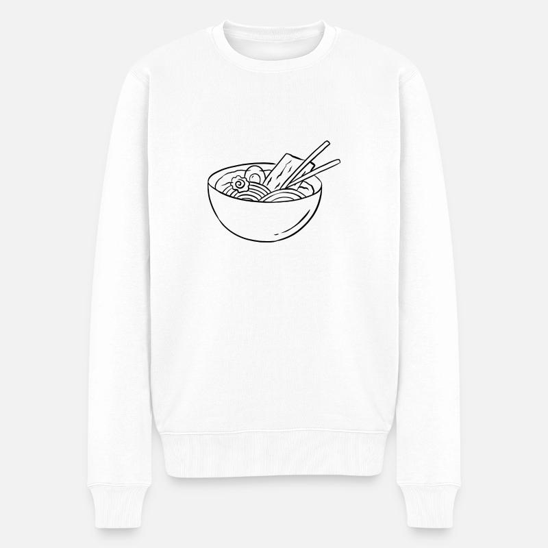 Ramen - Männer Premium Bio Pullover - Weiß