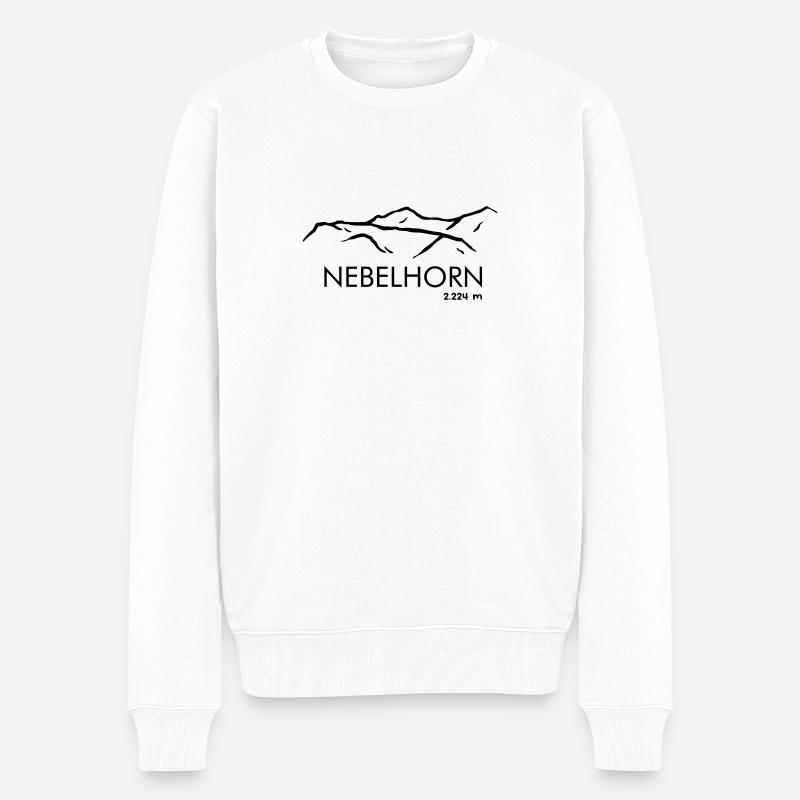 Nebelhorn - Männer Premium Bio Pullover - Weiß
