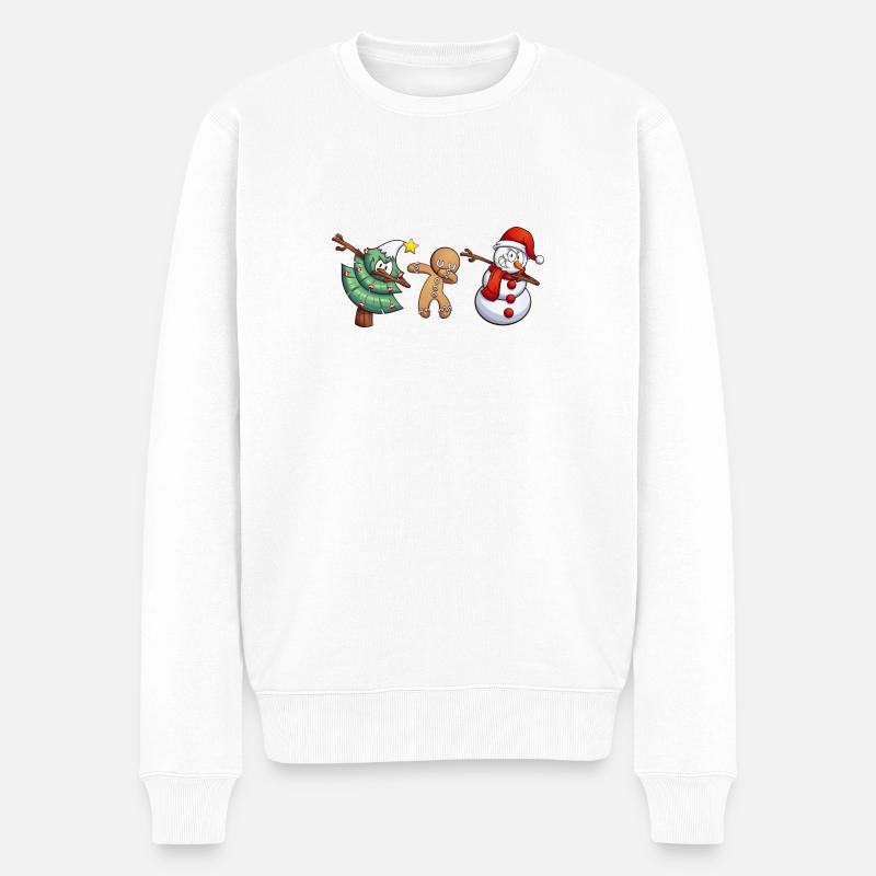Weihnachten - Männer Premium Bio Pullover - Weiß