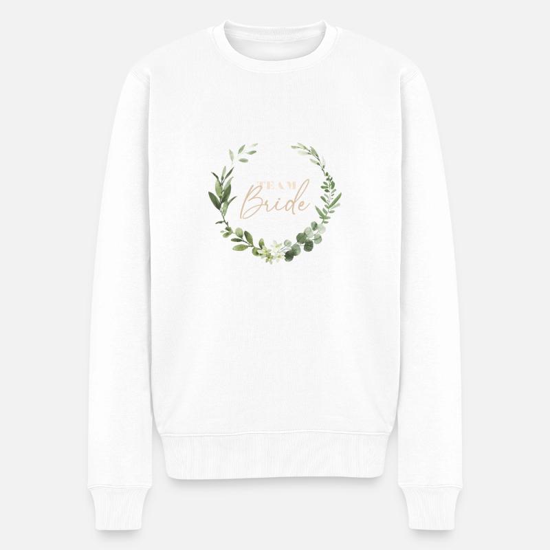 Team Bride - Männer Premium Bio Pullover - Weiß