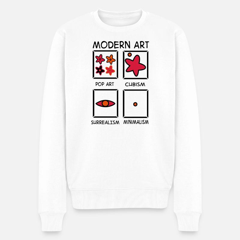 2541614 122757476 Kunst - Männer Premium Bio Pullover - Weiß