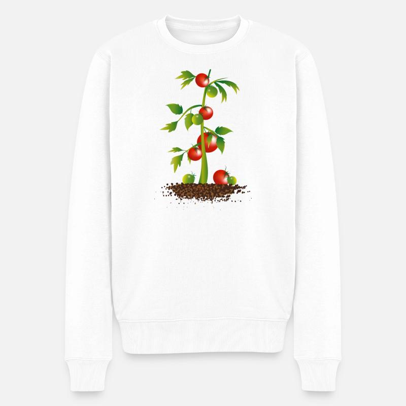 Plant de tomate - Pull Premium bio Homme - blanc