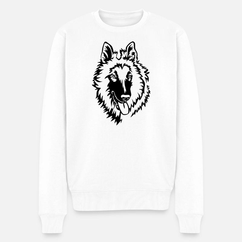 Tervueren tête - Pull Premium bio Homme - blanc
