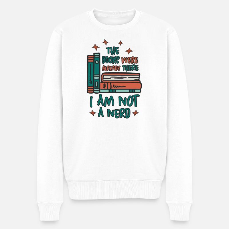 Ver de livres - Pull Premium bio Homme - blanc