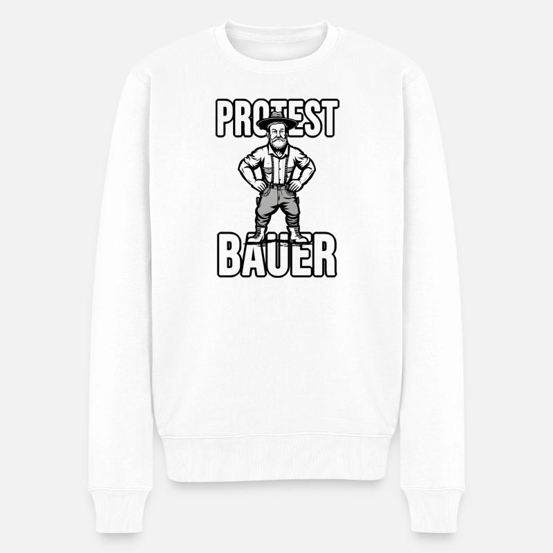 Protest Bauer - Männer Premium Bio Pullover - Weiß