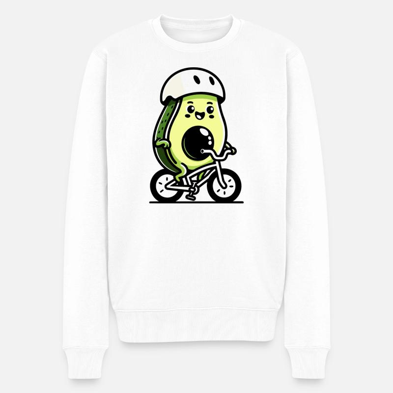 Tretgrube: Die Rad-Avocado - Männer Premium Bio Pullover - Weiß