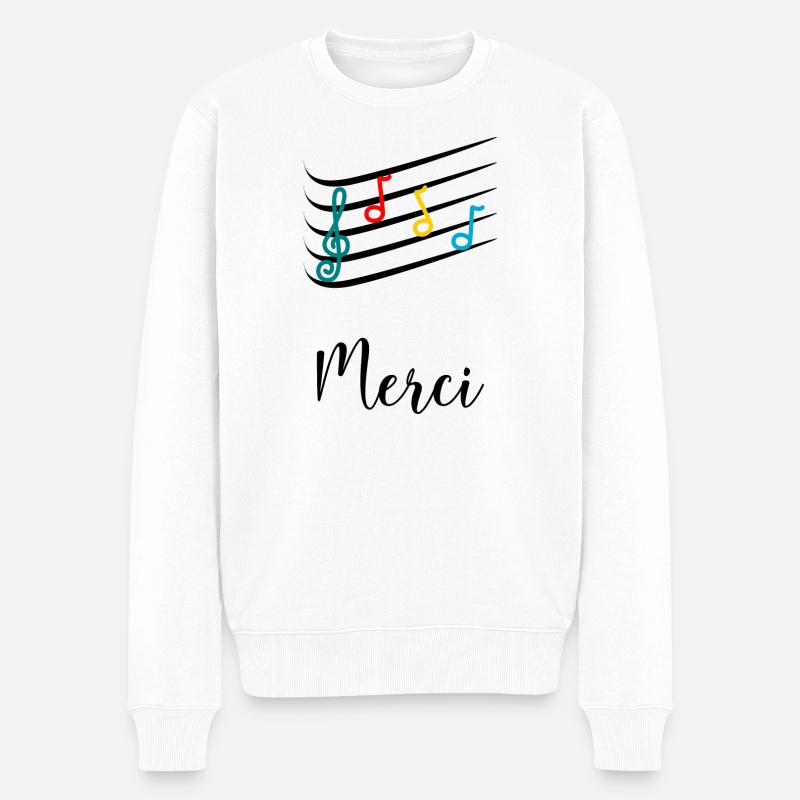 MERCI. MAÎTRESSE. MAÎTRE. MERCI MAÎTRESSE - Pull Premium bio Homme - blanc