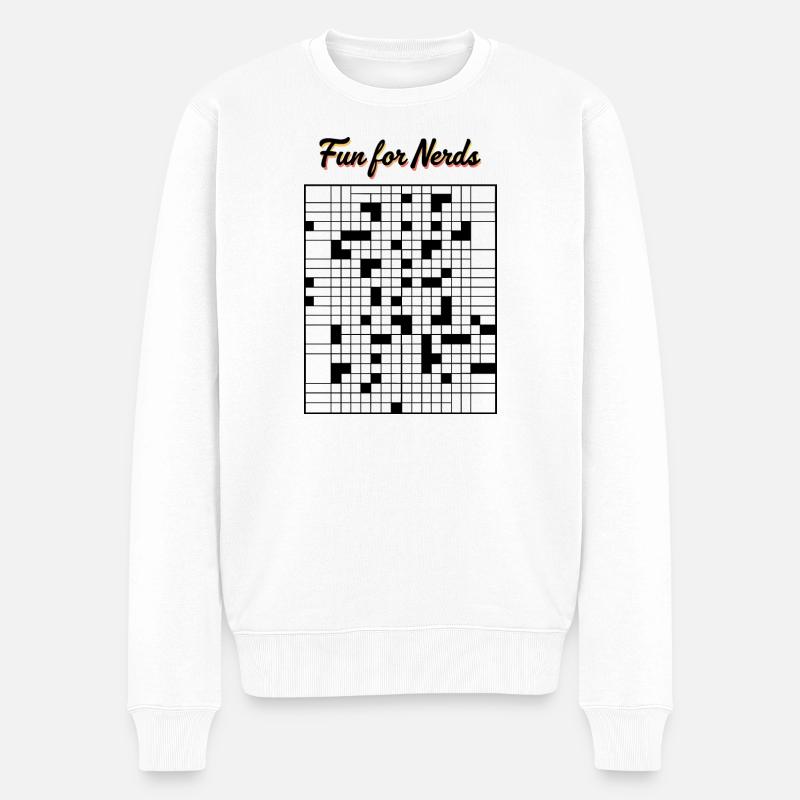 Spaß für Nerds - Männer Premium Bio Pullover - Weiß