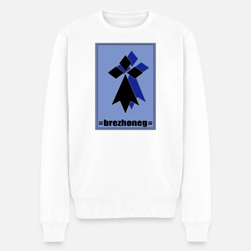 Brezhoneg - Männer Premium Bio Pullover - Weiß