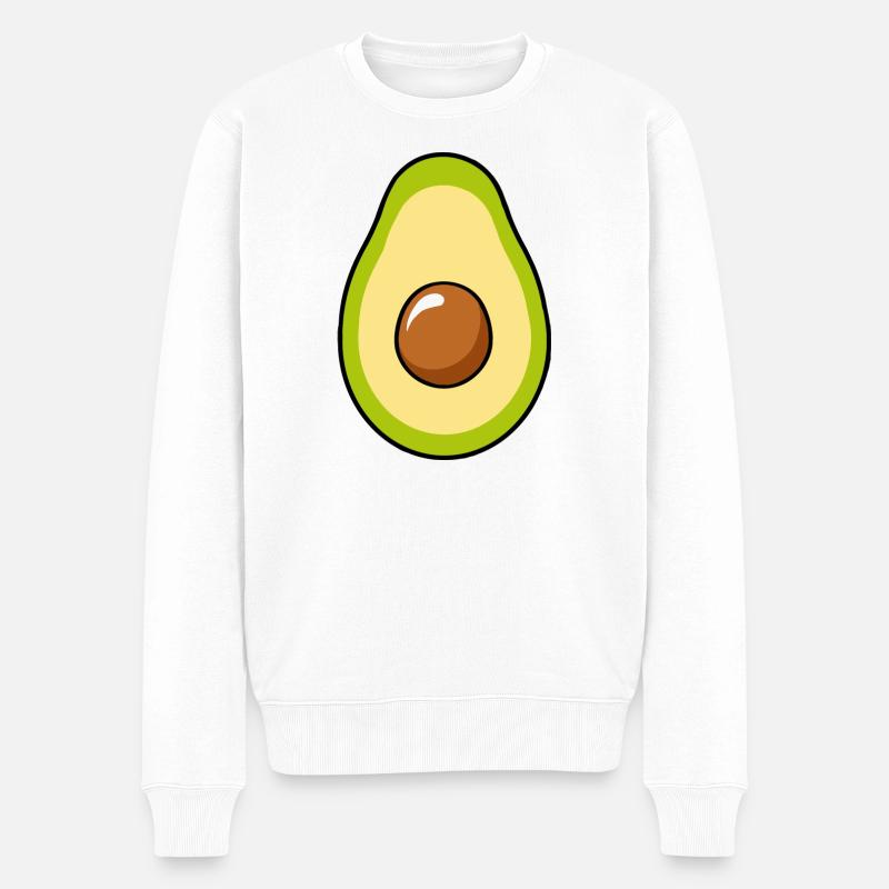 Avocado - Men's Premium Organic Jumper - white