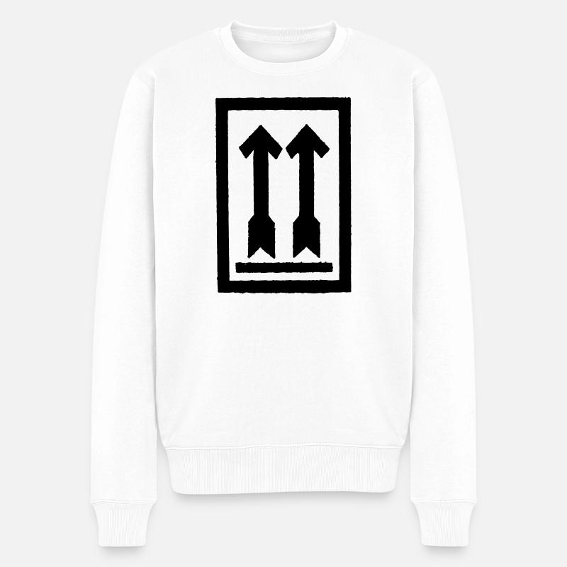 Allongé droit - Pull Premium bio Homme - blanc