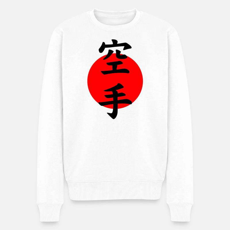 Karate Schriftzug - Männer Premium Bio Pullover - Weiß