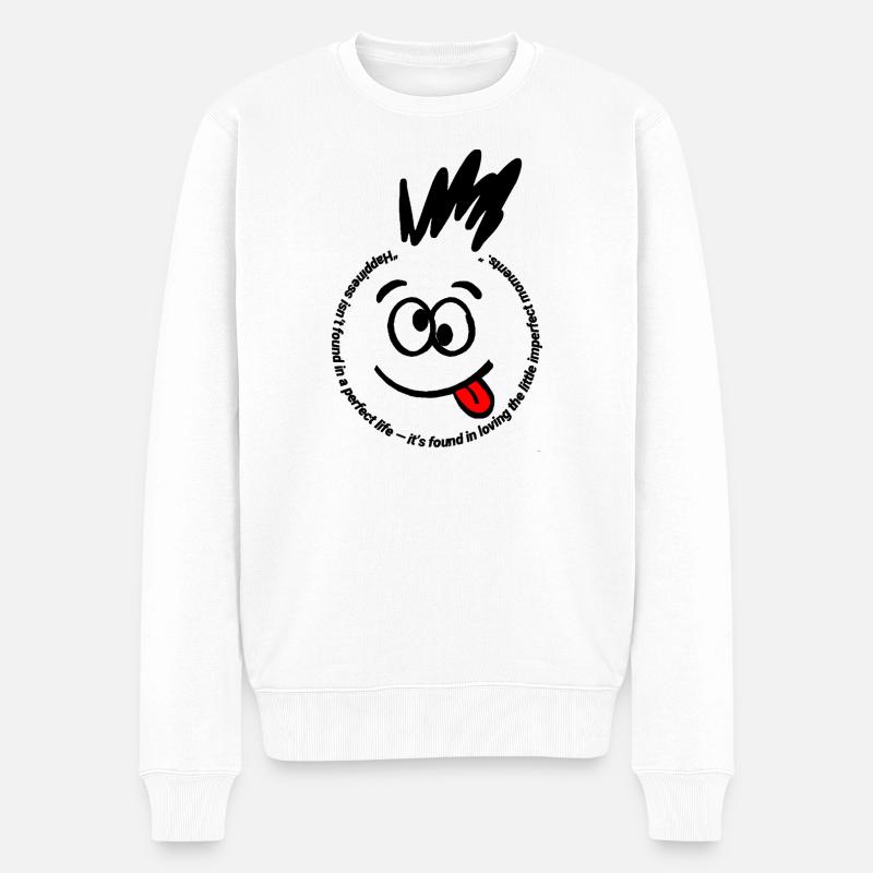 Quoty - Männer Premium Bio Pullover - Weiß