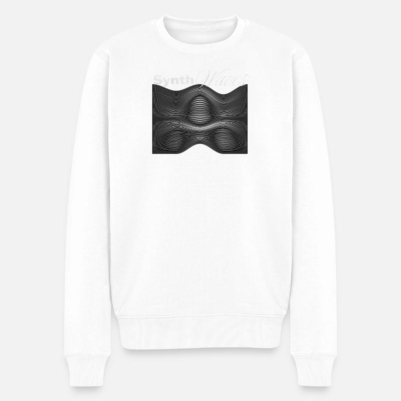 Synthétiseur d’ondes de synthétiseur - Pull Premium bio Homme - blanc