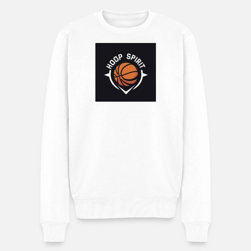 Hoop Spirit - Männer Premium Bio Pullover - Weiß