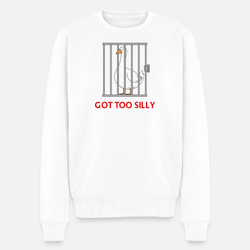 Goose – Trop bête - Pull Premium bio Homme - blanc