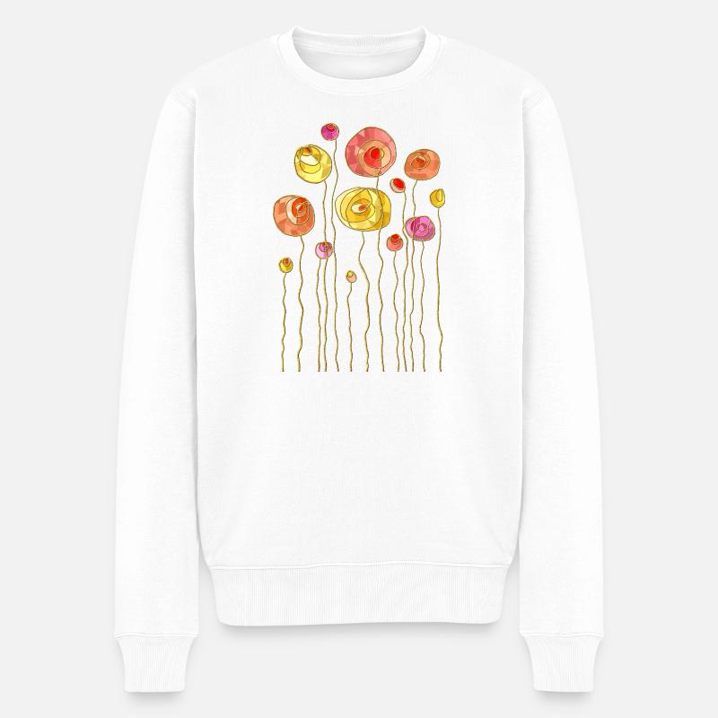 Fleur - Pull Premium bio Homme - blanc