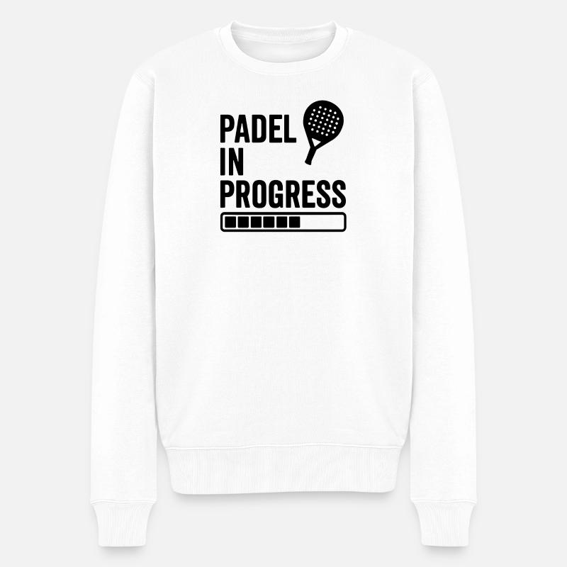 Padel en cours - Pull Premium bio Homme - blanc