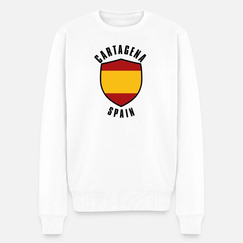 Bouclier de Carthagène Espagne - Pull Premium bio Homme - blanc