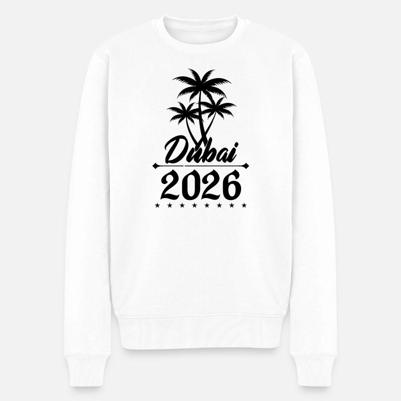 dubai 2026 - Männer Premium Bio Pullover - Weiß