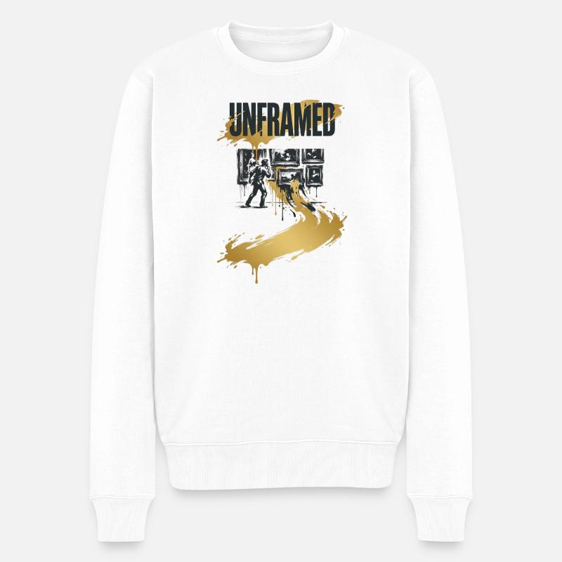 Unframed - Männer Premium Bio Pullover - Weiß