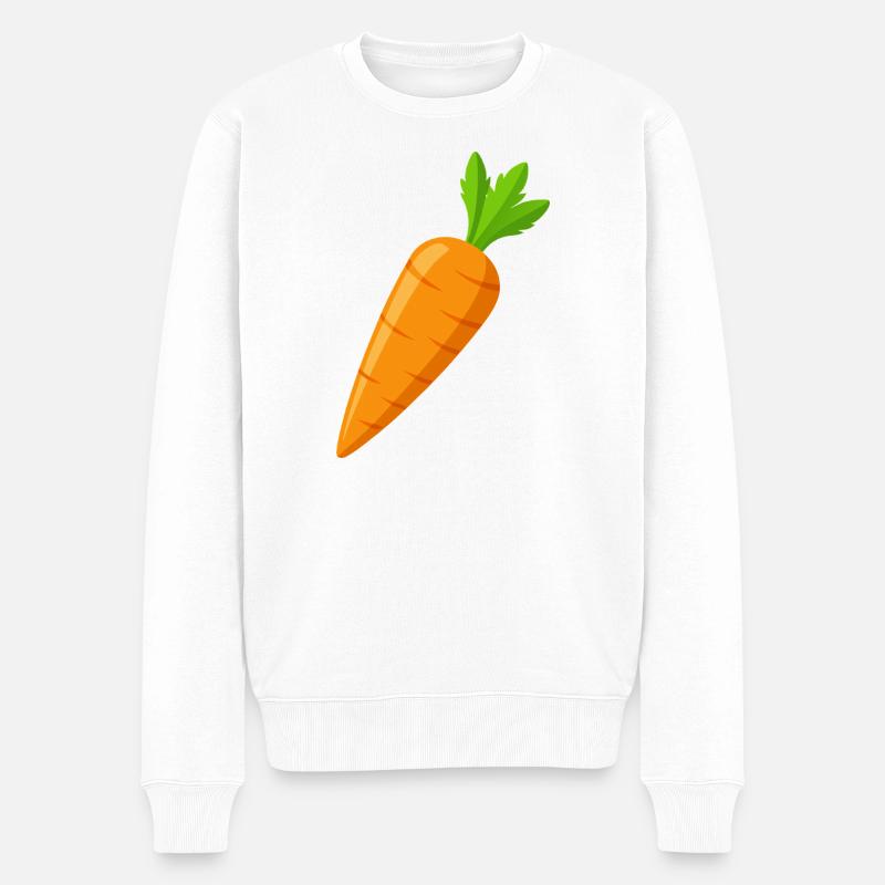 Karotte - Männer Premium Bio Pullover - Weiß