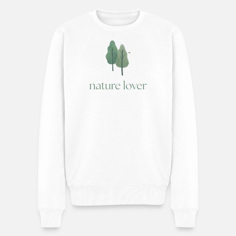 Natur lover - Männer Premium Bio Pullover - Weiß