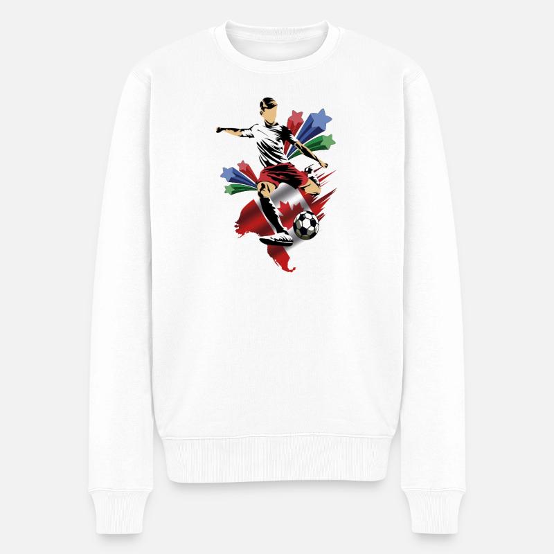 Kanada - Kanada - Flaggen - Männer Premium Bio Pullover - Weiß