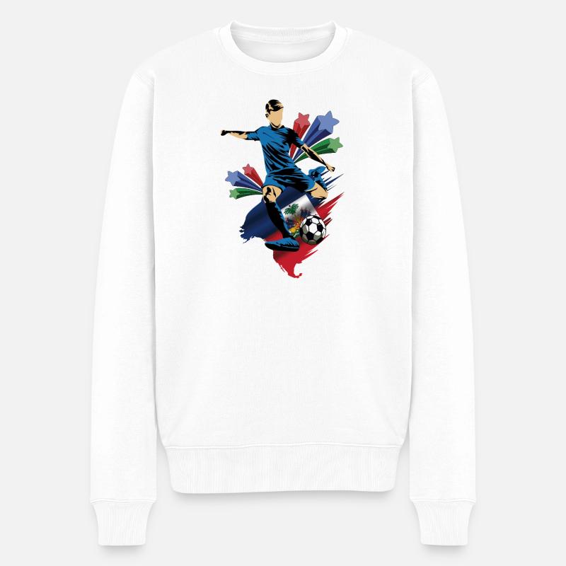 Haiti - Haiti - Flaggen - Männer Premium Bio Pullover - Weiß