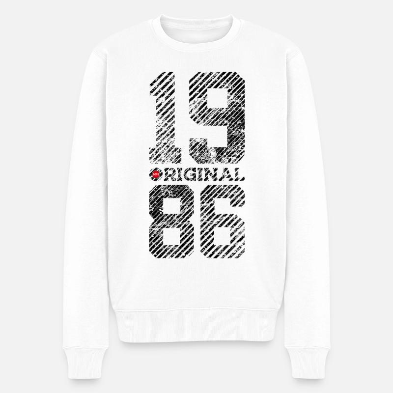 40. GEBURTSTAG JAHRGANG ORIGINAL 1986 - Männer Premium Bio Pullover - Weiß