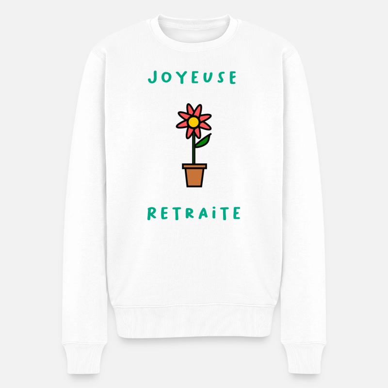 RETRAITE. RETRAITE. RETRAITEE. RETRAITE - Pull Premium bio Homme - blanc