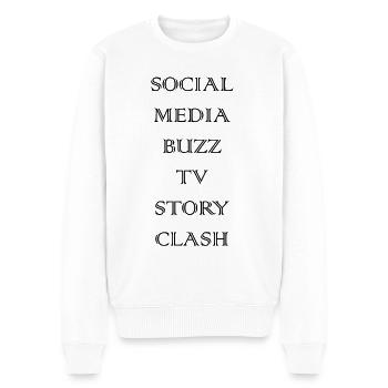 SOCIAL MEDIA - Pull Premium bio Homme - blanc - Devant - Thijin (182cm)