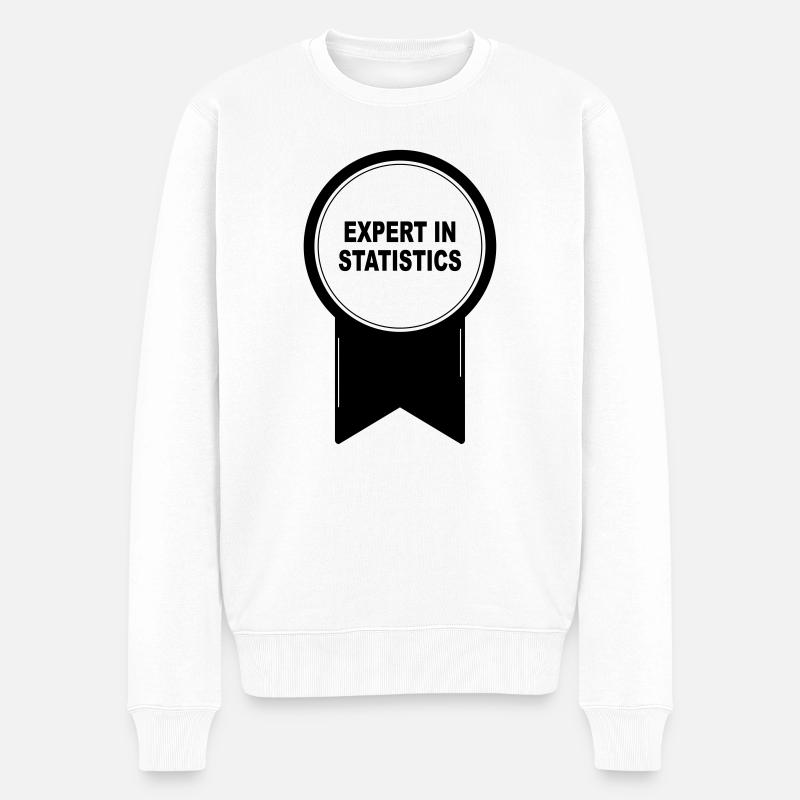 Expert en statistique - Pull Premium bio Homme - blanc