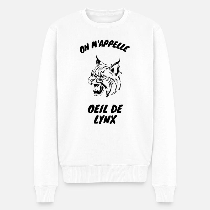 on m appelle oeil de lynx - Pull Premium bio Homme - blanc