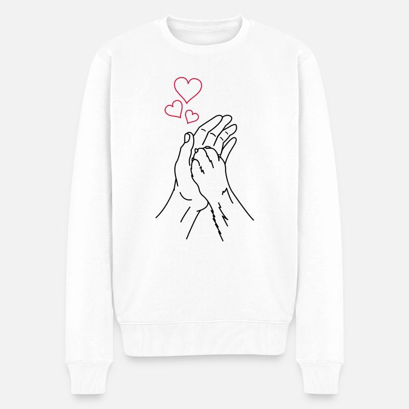 hand pfote amour - Pull Premium bio Homme - blanc